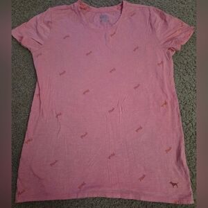 PINK Victoria's Secret Spellout Short Sleeved Tee